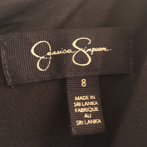 Jessica Simpson Keyhole Neckline Black Shift Dress Size 8 - Picture 6 of 7